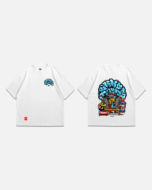 CAMISETA OVERSIZE BUENOS TIEMPOS - BLANCA - Imagen 3